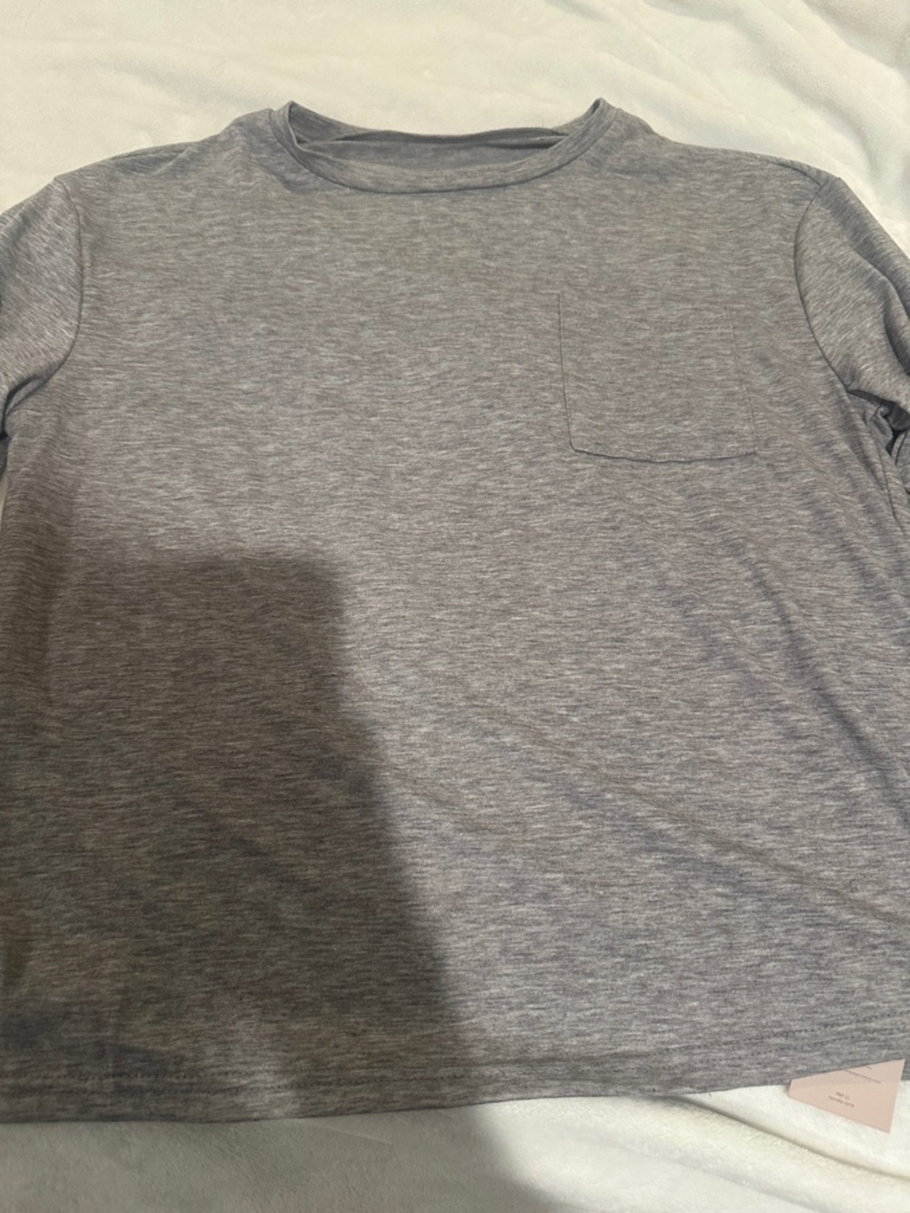 Women’s Long Sleeve Pocket Tee — Gray